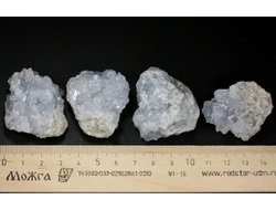 Целестин, друза кристаллов в ассортименте, Мадагаскар (38-40 мм, 30-50 г) №29932