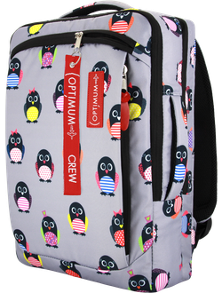 Рюкзак сумка для ноутбука 15.6 - 17.3 дюймов Optimum, пингвины