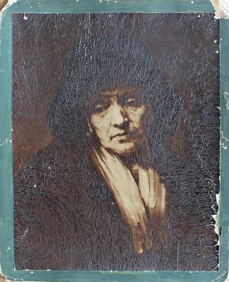 "Портрет пожилой женщины" Рембрандт Харменс ван Рейн 1940-е годы