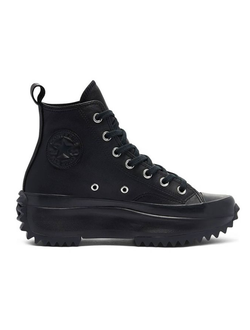 Converse Run Star Hike High Top Total Black кожаные черные высокие