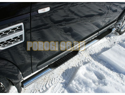 Пороги труба с проступью d76 для Land Rover Discovery 4