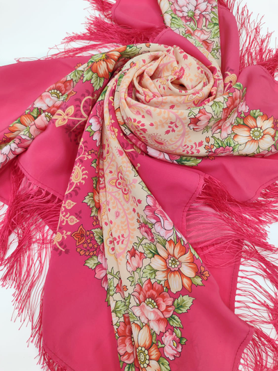 Павловопосадский платок Золотая карусель 1630-5