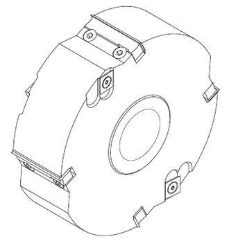 Пазовая фрезерная головка FABA 1100-3 (с подчищающими ножами)