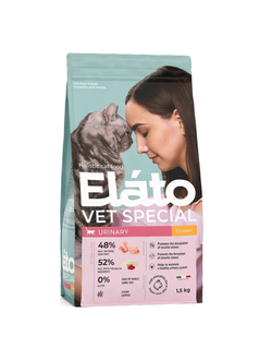Elato (Элато) Vet Special Urinary диетический корм для кошек с заболеваниями МКБ с курицей 1,5 кг