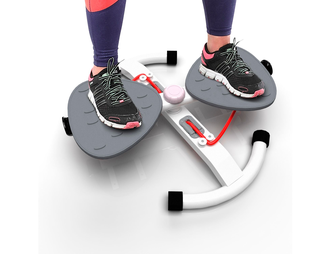 Фитнес платформа DFC "Twister Bow" с эспандерами, серый/розовый