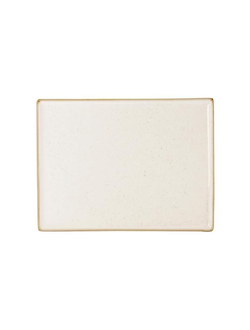 Блюдо прямоугольное 21*27 см фарфор цвет бежевый