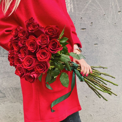 19 роз премиум 70 см