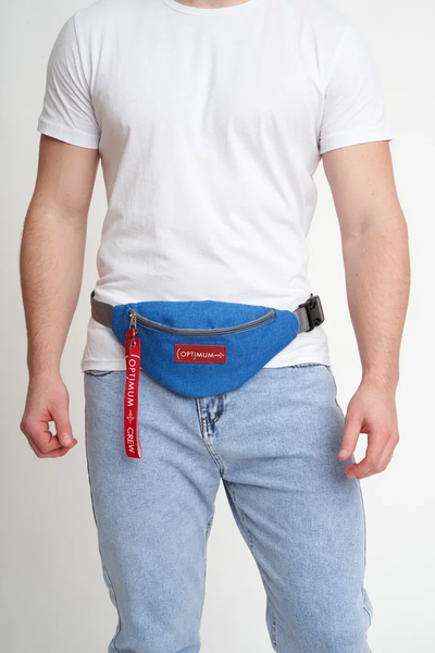 Сумка на пояс Optimum Mini RL, голубая