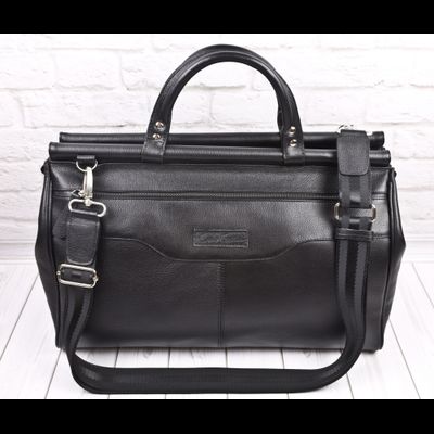 Кожаный саквояж Altamura black (арт. 4025-01)