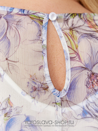 Шифоновое женское платье с цветочным принтом