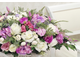 Композиция из искусственных цветов в белом и сиреневом цвете № УСН009 | Купить в Москве