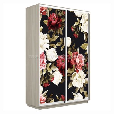 ЕН106 Шкаф-купе Дуо-Фото (Пионы) 1200*450*2200