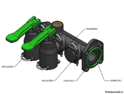 Блок распределитель с модульными кранами: 2 крана