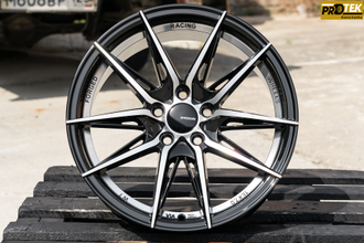Комплект дисков R16 7,0J ET+40 5*100 Shogun RF-X Черный с полированными лучами и ободом (S220)