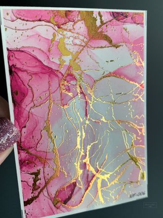 Слайдеры фольгированная акварель Alcohol Ink NF-006 GOLD
