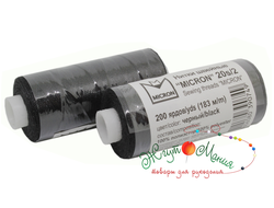 Швейные нитки MICRON / GAMMA 20S/2 - ЧЁРНЫЙ