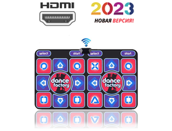 Беспроводной танцевальный коврик для двоих Dance Factory HDMI 64 бит + 250 игр, русское меню Арт.ТК044