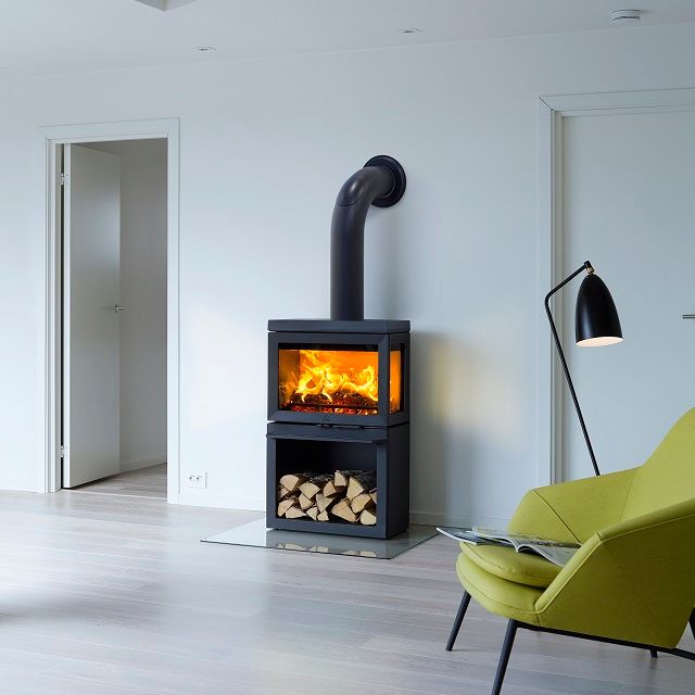 Норвежская чугунная печь Jotul F520 BP, три стекла
