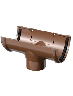 Воронка жёлоба, пластиковая КОРИЧНЕВАЯ