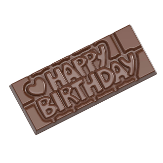 CW12010 Поликарбонатная форма Плитка Happy Birthday Chocolate World, Бельгия