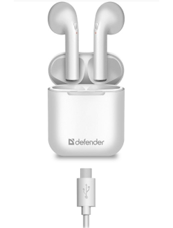 Беспроводные наушники TWS Defender Twins 637 белые