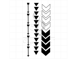 Штамп набор стрелок из повторяющихся элементов