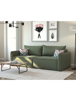 ДВУСПАЛЬНЫЙ КОМПАКТНЫЙ ПРУЖИННЫЙ ДИВАН-КРОВАТЬ ЛОФТ, ЭКО КАРКАС ДЕРЕВО С МЕХАНИЗМОМ ЕВРОКНИЖКА