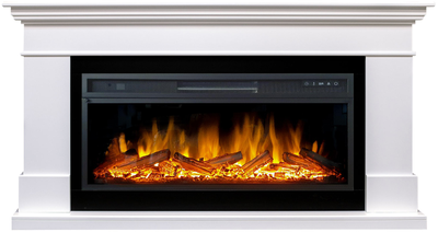 Линейный электрокамин California WT с очагом Vision 42 LOG LED