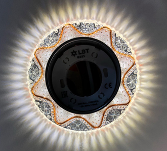 Светильник встраиваемый GX53 KG5357L-15 прозрачно  коричневый с подсветкой
