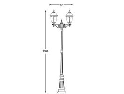 Садово-парковый светильник серии  St.Louis  L  (3,0 м)