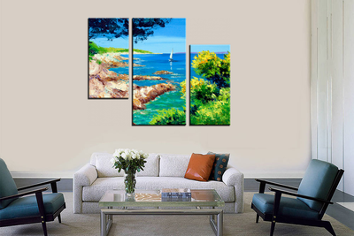 Модульная картина "Скалистый берег"