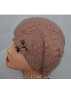 берет из шерсти и мохера vizio италия купить из коллекции вязаных беретов зима 2016