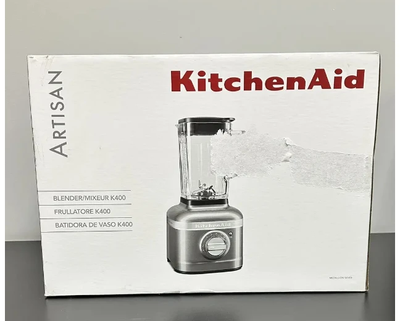Блендер KitchenAid ARTISAN K400, серебряный медальон, 5KSB4026EMS (ПОВРЕЖДЕНА УПАКОВКА)