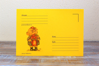 Конверт "Хрю и цветы"", 114*162 мм