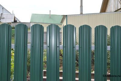 Забор из евроштакетника (однорядный)
