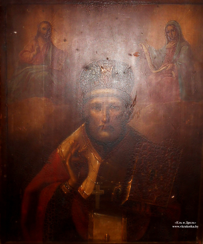 Икона перед реставрацией, киот для иконы купить