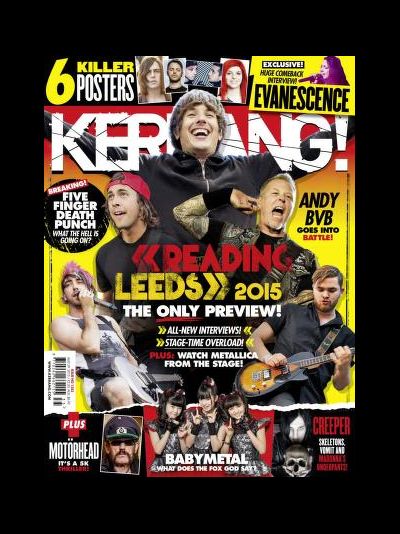 Kerrang! Magazine Issue 1583 Reading Leeds, Five Finger Death Punch, Metallica, Babymetal, Evanescen