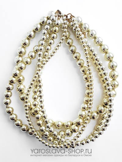 Бусы из золотых бусин