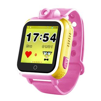 Детские часы-телефон с GPS-трекером Smart Baby Watch GW1000 (Розовые)