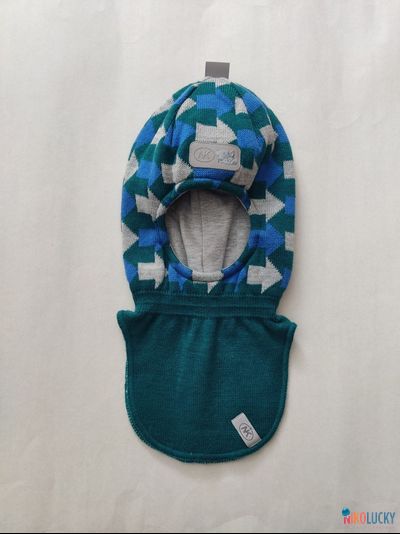 Шапка-шлем &quot;Стрела&quot; 20201-06, цвет темно-зеленый, василек серый, р. 48-50