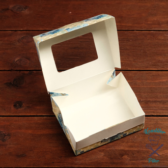 Коробка складная "Зимняя", 10 х 8 х 3,5 см