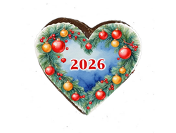 Пряник заварной  с декором "Сердце" 500 гр.