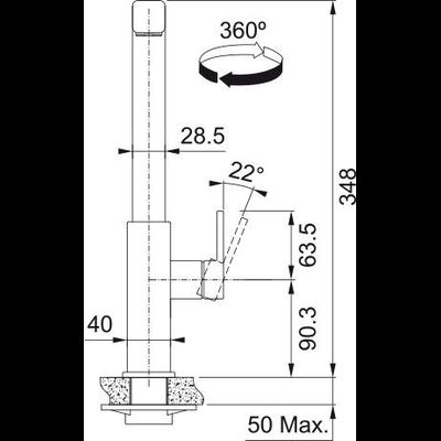 Смеситель Franke Mythos Nozzle Side