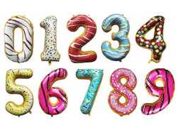 шар 38"/86 см цифра пончик