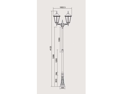 Парковый светильник серии  Bremen-2