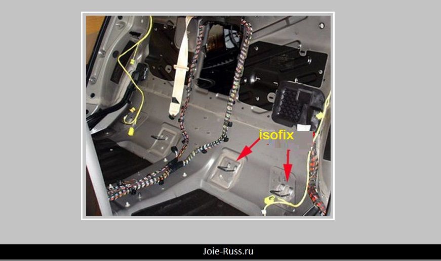 В автомобиле система ISOFIX 