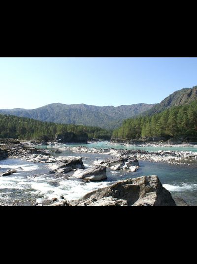 Купить греющую картину с фото бирюзовая Катунь