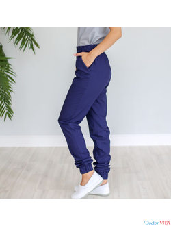 Брюки-джоггеры DOCLIKE DL217 Ниагара синие