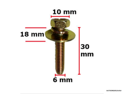 Болт 6*30 с гровером и шайбой В 08 (цена за 100 шт.)