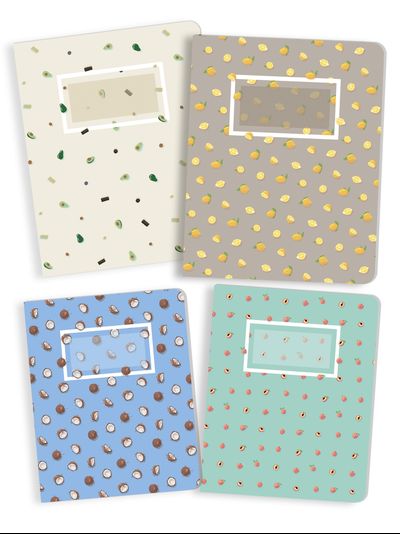 тетрадь с Авокадо, Арбуз, Свекла, Порей, Имбирь в клетку 24 листа